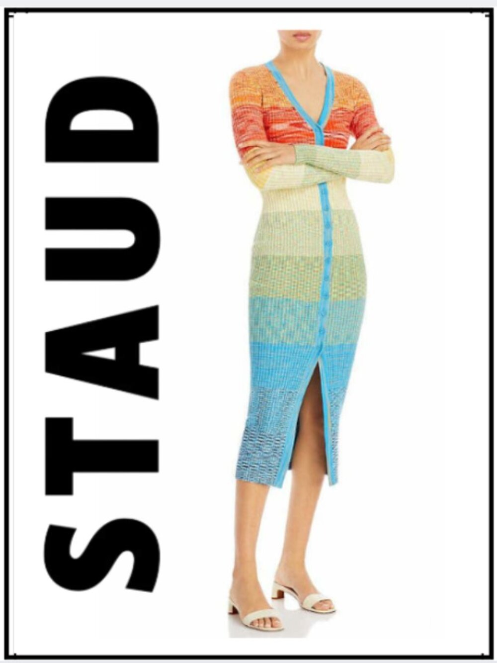 Staud Multicolor Shoko Sweater Dress
